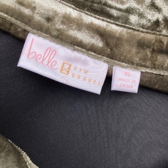 Sage Crushed Velvet Button Up - Picture 6 of 7